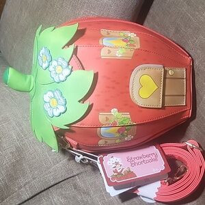 Loungefly Scented Strawberry Shortcake House Figural Crossbody Bag Vegan